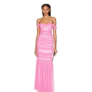 Norma Kamali x REVOLVE Strapless Fishtail Gown in Pink - size XS